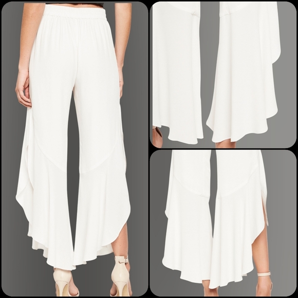 BARDOT Linda ruffle pant flares ivory size 8 RRP $99.99 - Picture 2 of 6